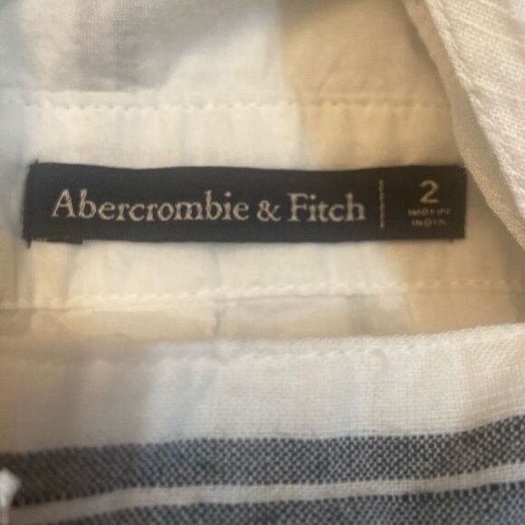 Abercrombie & Fitch Gray and White Plaid Cut Out Halter Strap Romper Women Sz  2 - Picture 4 of 12